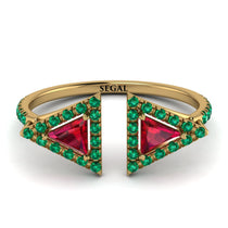 Triangle Ruby Open Ring - Nevaeh No. 25 image 1