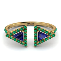 Triangle Sapphire Open Ring - Nevaeh No. 28 image 1