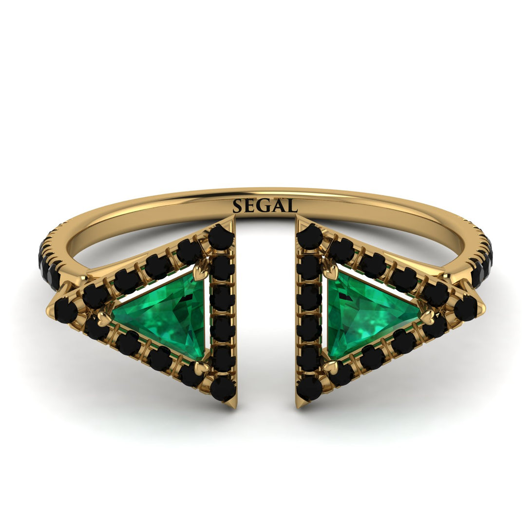 Triangle Emerald Open Ring - Nevaeh No. 34