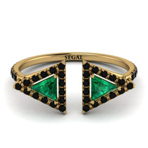 Triangle Emerald Open Ring - Nevaeh No. 34 image 1
