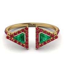 Triangle Emerald Open Ring - Nevaeh No. 49 image 1