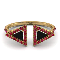 Triangle Black Diamond Open Ring - Nevaeh No. 52 image 1
