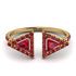 Triangle Ruby Open Ring - Nevaeh No. 55 image 1