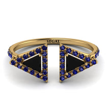 Triangle Black Diamond Open Ring - Nevaeh No. 67 image 1