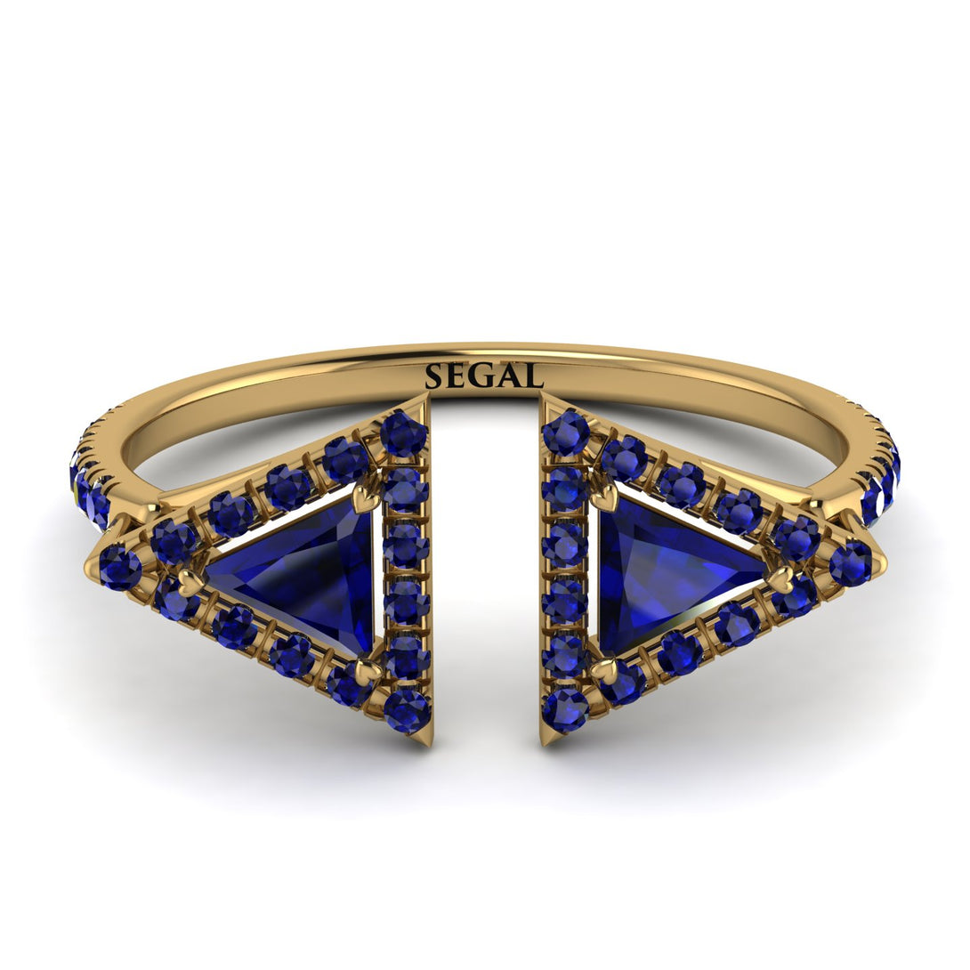 Triangle Sapphire Open Ring - Nevaeh No. 73