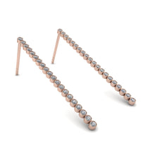 Stud Long Bezel Diamond Earrings - Salma No. 2 image 1