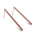 Stud Long Bezel Ruby Earrings - Salma No. 11