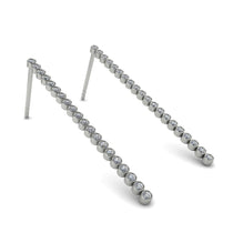 Stud Long Bezel Diamond Earrings - Salma No. 3 image 1