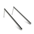 Stud Long Bezel Black Diamond Earrings - Salma No. 9