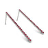 Stud Long Bezel Ruby Earrings - Salma No. 12 image 1