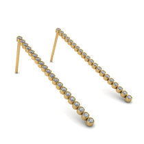 Stud Long Bezel Diamond Earrings - Salma No. 1 image 1