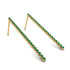 Stud Long Bezel Emerald Earrings - Salma No. 4