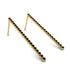 Stud Long Bezel Black Diamond Earrings - Salma No. 7