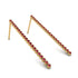Stud Long Bezel Ruby Earrings - Salma No. 10