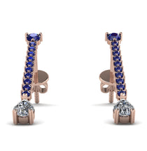 Hanging Oval Diamond Earrings - Tatiana No. 14 image 1
