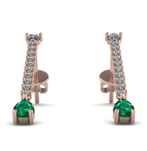 Hanging Oval Emerald Earrings - Tatiana No. 17 image 1