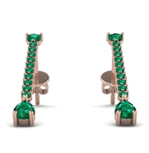 Hanging Oval Emerald Earrings - Tatiana No. 20 image 1