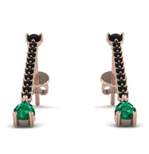 Hanging Oval Emerald Earrings - Tatiana No. 23 image 1