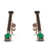 Hanging Oval Emerald Earrings - Tatiana No. 23 image 1