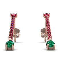 Hanging Oval Emerald Earrings - Tatiana No. 26 image 1