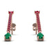Hanging Oval Emerald Earrings - Tatiana No. 26