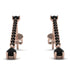 Hanging Oval Black Diamond Earrings - Tatiana No. 38 image 1
