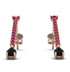 Hanging Oval Black Diamond Earrings - Tatiana No. 41