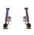 Hanging Oval Black Diamond Earrings - Tatiana No. 44 image 1