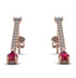 Hanging Oval Ruby Earrings - Tatiana No. 47 image 1