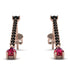 Hanging Oval Ruby Earrings - Tatiana No. 53