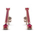 Hanging Oval Ruby Earrings - Tatiana No. 56 image 1