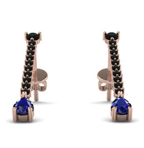 Hanging Oval Sapphire Earrings - Tatiana No. 68 image 1