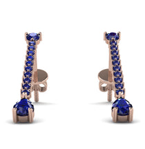 Hanging Oval Sapphire Earrings - Tatiana No. 74 image 1