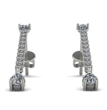 Hanging Oval Diamond Earrings - Tatiana No. 3 image 1
