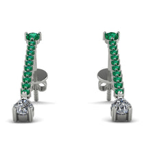 Hanging Oval Diamond Earrings - Tatiana No. 6 image 1