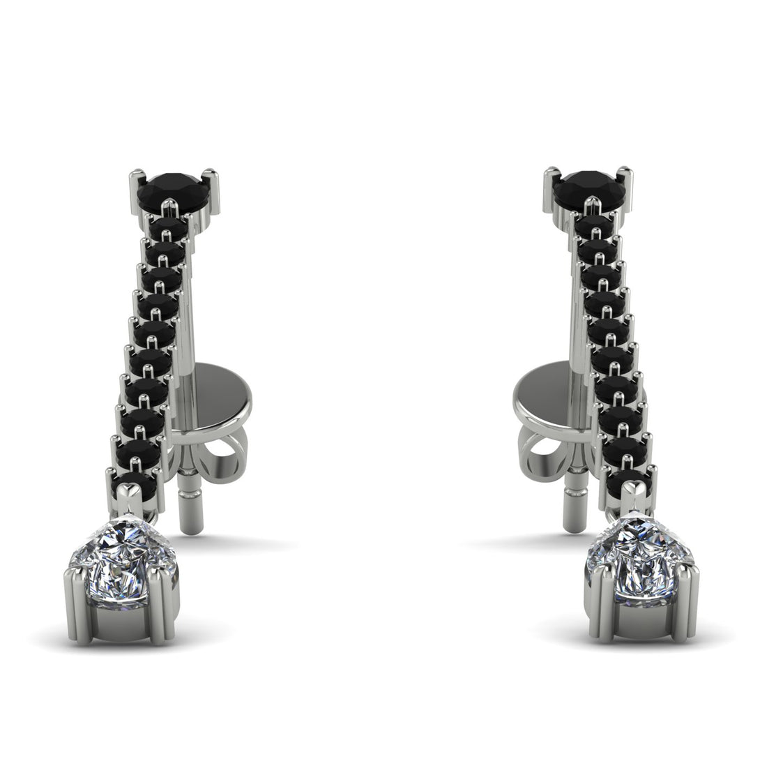 Hanging Oval Diamond Earrings - Tatiana No. 9
