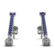 Hanging Oval Diamond Earrings - Tatiana No. 15 image 1