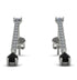 Hanging Oval Black Diamond Earrings - Tatiana No. 33 image 1