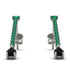 Hanging Oval Black Diamond Earrings - Tatiana No. 36