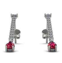 Hanging Oval Ruby Earrings - Tatiana No. 48 image 1