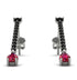 Hanging Oval Ruby Earrings - Tatiana No. 54