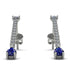 Hanging Oval Sapphire Earrings - Tatiana No. 63