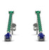 Hanging Oval Sapphire Earrings - Tatiana No. 66 image 1