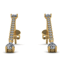 Hanging Oval Diamond Earrings - Tatiana No. 1 image 1