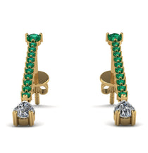 Hanging Oval Diamond Earrings - Tatiana No. 4 image 1