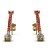 Hanging Oval Diamond Earrings - Tatiana No. 10