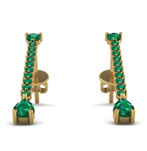 Hanging Oval Emerald Earrings - Tatiana No. 19 image 1