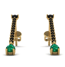 Hanging Oval Emerald Earrings - Tatiana No. 22 image 1