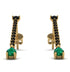 Hanging Oval Emerald Earrings - Tatiana No. 22
