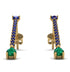 Hanging Oval Emerald Earrings - Tatiana No. 28